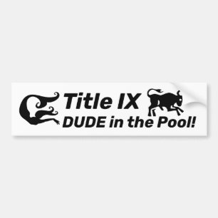 タイトルIX DUDE in the Pool!女ストップは泳ぐ バンパーステッカー