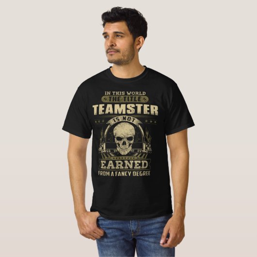 タイトルTeamsterは学位で取得されファンシーない Tシャツ (正面フル)