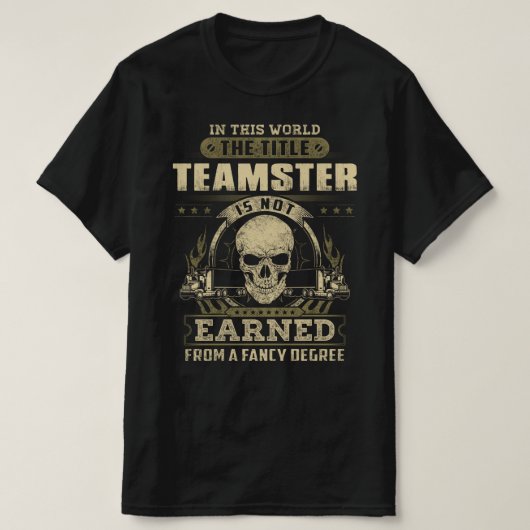 タイトルTeamsterは学位で取得されファンシーない Tシャツ (デザイン正面)