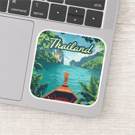 タイトロピカルアイランドロングテールボートヴィンテージ シール (詳細)