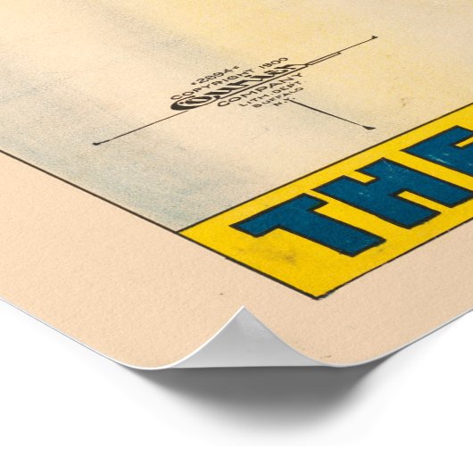 タイトロープに自転車のライダーを示すサーカスのポスター ポスター (角)