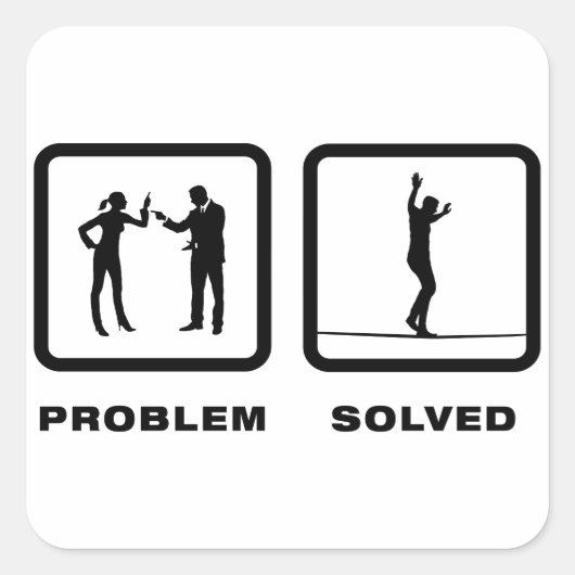 タイトロープ歩く スクエアシール (正面)