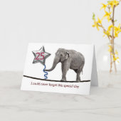 タイトロープ誕生日象の25番目の歩くカード カード (黄色い花)