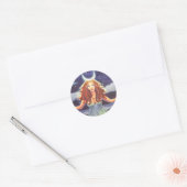 タイドの女王 – Godddess Art Stickers ラウンドシール (封筒)