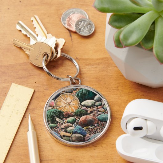 タイドアウトシリーズハンド色彩の鮮やかオリジナルアート キーホルダー (デスク)