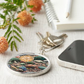 タイドアウトシリーズハンド色彩の鮮やかオリジナルアート キーホルダー (側面)