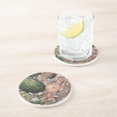 タイドアウトハンド色彩の鮮やかオリジナルアート コースター (側面)