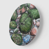 タイドアウトビーチロックランドスケープ ラージ壁時計 (傾斜)