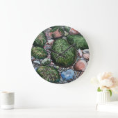 タイドアウトビーチロックランドスケープ ラージ壁時計 (ホーム)