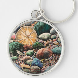 タイドアウト！シースケープハンド絵を描オリジナルアート キーホルダー