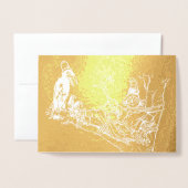 タイドアップスカクレロー名前をカスタムするハッピーハローウィン 箔カード (封筒付き正面)