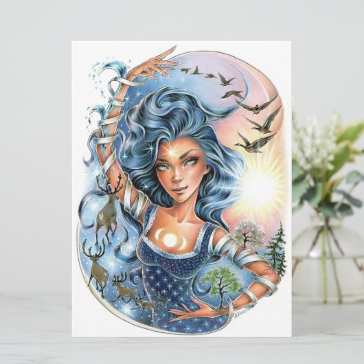 タイドオブタイムファンタジーシーズンズ女性アートカード (スタンド正面)