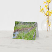 タイドクリークOBXノートカードのヘロン カード (黄色い花)