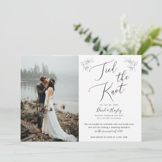 タイドザノットウェディングレセプション招待状 招待状 (スタンド正面)