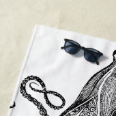 タイドテンタクルズ |タコをテーマにしたビーチ ビーチタオル (インサイチュ)