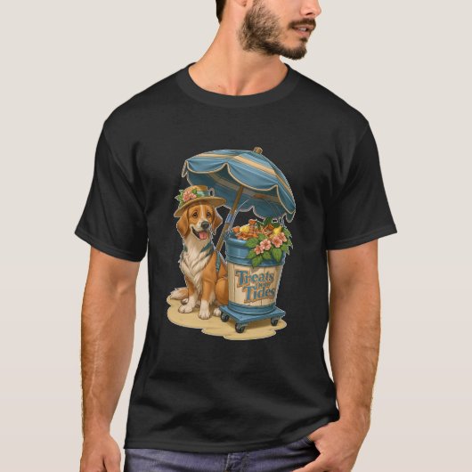タイドビーチの楽しいおやつ ドッグ サマー Tシャツ (正面)