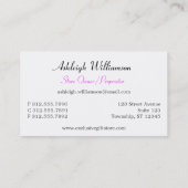 タイドピンクボウの名刺 名刺 (裏面)