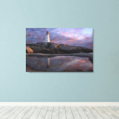 タイドプールバイライトハウス キャンバスプリント (インサイチュ (ウッドフロア))