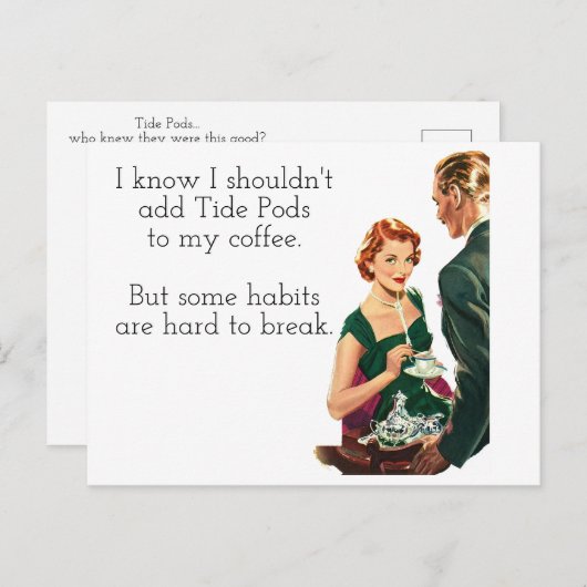 タイドポッドコーヒーレディーポストカード ポストカード (正面/裏面)