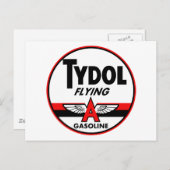 タイドル・ガソ飛んでいるリン・ヴィンテージ符号 ポストカード (正面/裏面)