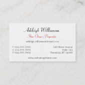 タイドレッドボウ名刺 名刺 (裏面)