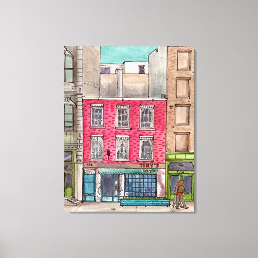 タイニーの135とザバー2階トライベカマンハッタンNYC キャンバスプリント (正面)