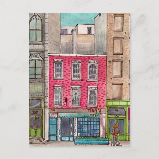 タイニーの135とザバー2階トライベカマンハッタンNYC ポストカード (正面)