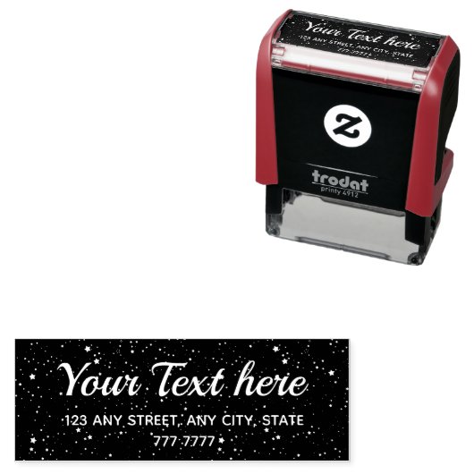 タイニースター宇宙-差出人住所 パーソナライズされた セルフインキングスタンプ (インサイチュ)