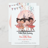 タイニーダンサーのリサイタル招待状カスタム- Studio 招待状 (正面/裏面)