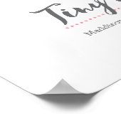 タイニーダンサーバレリーナパーソナライズされたプリント ポスター (角)