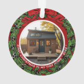 タイニーハウスでの初めてのクリスマスの写真 オーナメント (裏面)
