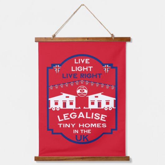 タイニーハウスUK 吊り下げ型タペストリー (正面)