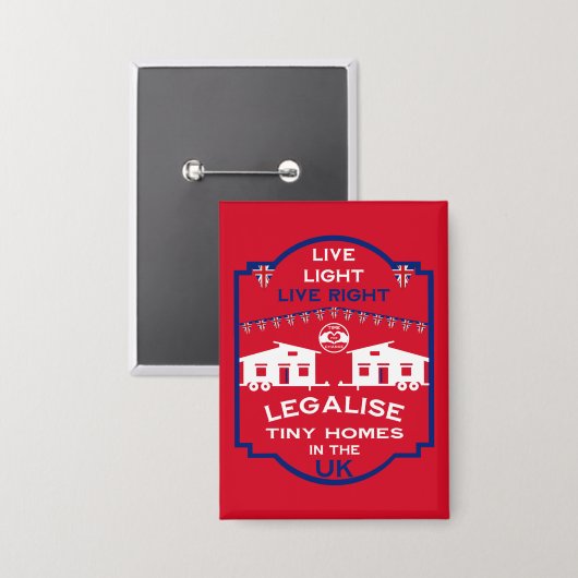 タイニーハウスUK 缶バッジ (正面/裏面)