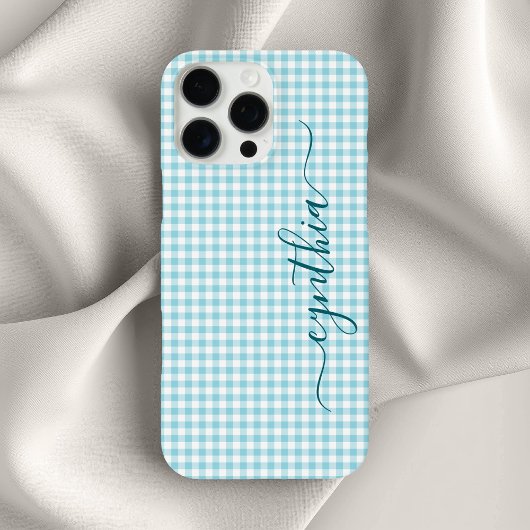 タイニーロビンエッグブルーのギンガムシグネチャー Case-Mate iPhoneケース