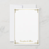 タイニー素晴らしギャツビー金ゴールドアールデコ結婚式招待状 招待状 (裏面)