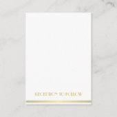 タイニー金ゴールドホワイト素晴らしギャツビー結婚式招待状 エンクロージャーカード (裏面)