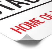 タイネカスルスタジアム通り標識 ポスター (角)