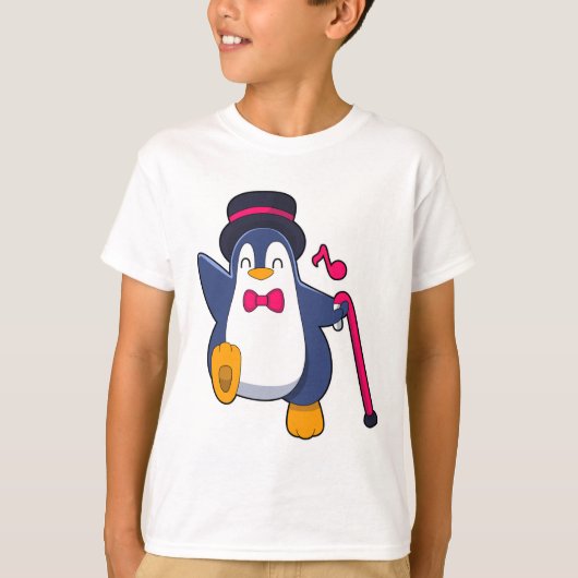 タイネクタイをしたペンギンの花婿 Tシャツ (正面)