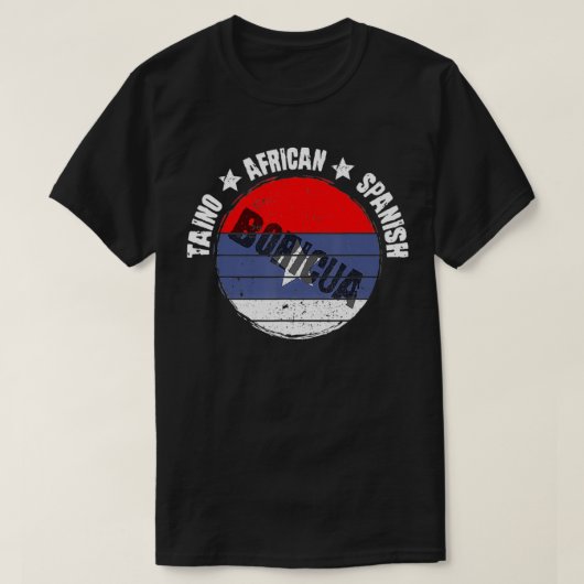 タイノアフリカンスペインのピカヒスパニック伝統  Tシャツ (デザイン正面)