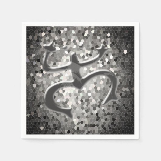 タイノコキカエル紙ナプキンス（黒/白） スタンダードカクテルナプキン (正面)