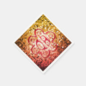 タイノサン紙ナプキンス(赤/金ゴールド) スタンダードカクテルナプキン (角)