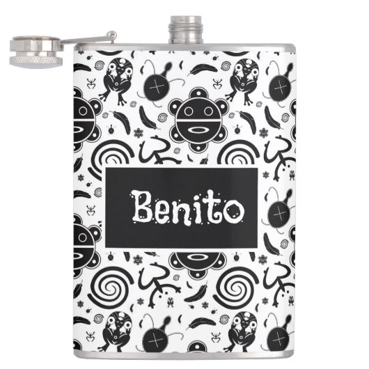 タイノシンボルプエルトリコ文化 フラスク (オープン)