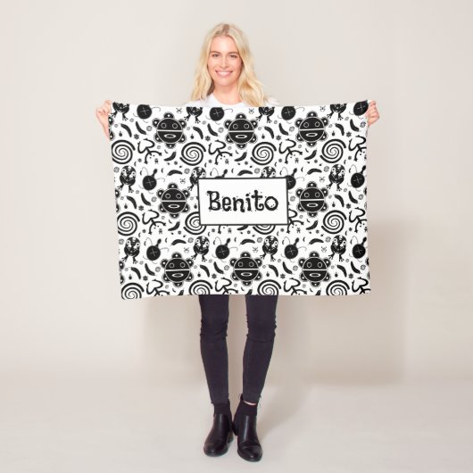 タイノシンボルプエルトリコ文化 フリースブランケット (インサイチュ)