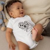 タイノシンボルプエルトリコ文化 ベビーボディスーツ