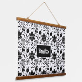 タイノシンボルプエルトリコ文化 吊り下げ型タペストリー (傾斜あり)