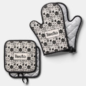 タイノシンボルプエルトリコ文化 鍋つかみ&鍋敷きセット (正面/裏面)