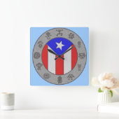 タイノホイール スクエア壁時計 (ホーム)