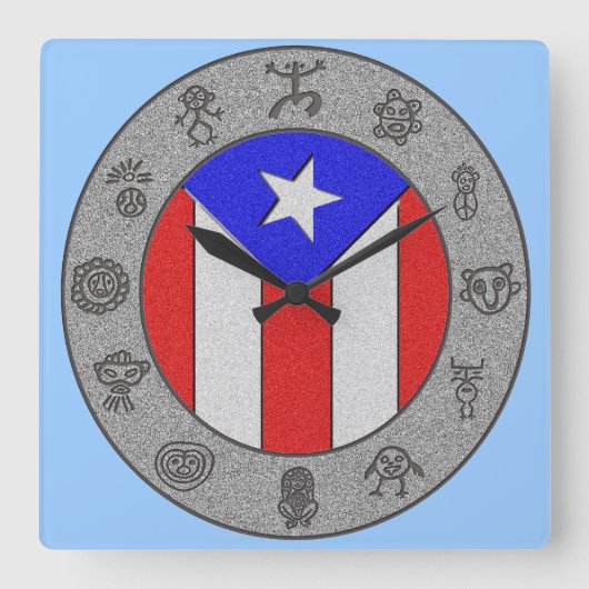 タイノホイール スクエア壁時計 (正面)