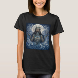 タイノ族の水と月の女神アタベイ先住民アート Tシャツ