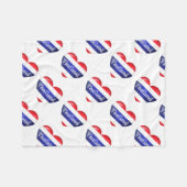 タイハート国旗 フリースブランケット (正面(横))